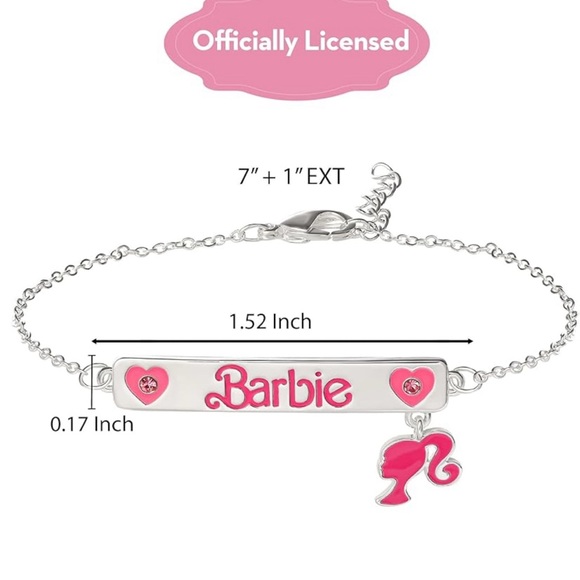 Barbie Charm Silver Tone Chain Bracelet NIB - Picture 2 of 9